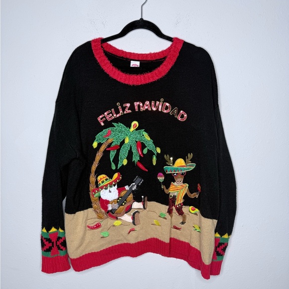 Holiday Time Christmas Sweater Size 1X - Picture 1 of 5